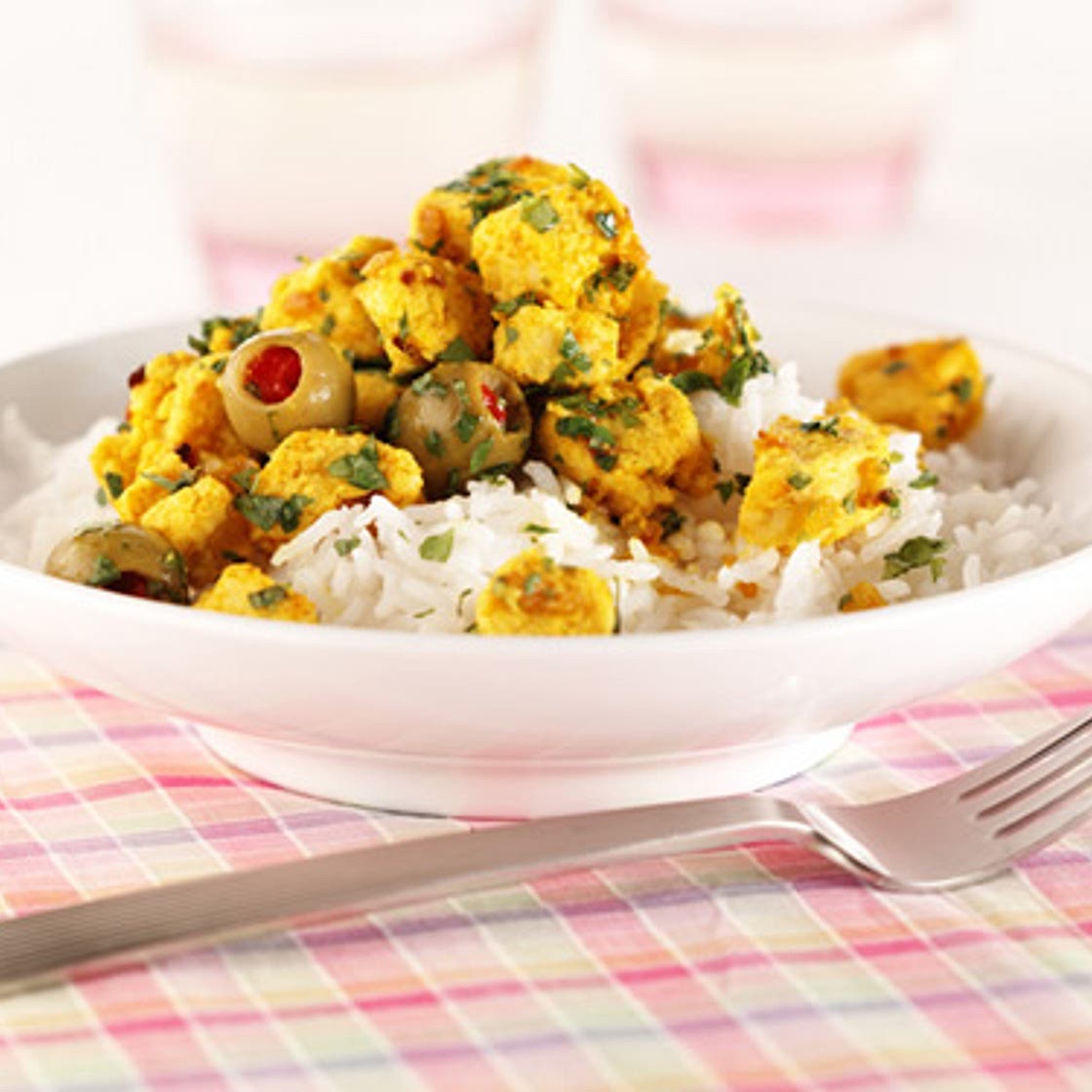 Spicy Lemon and Coriander Quorn with Basmati Rice - Vegetarian Society