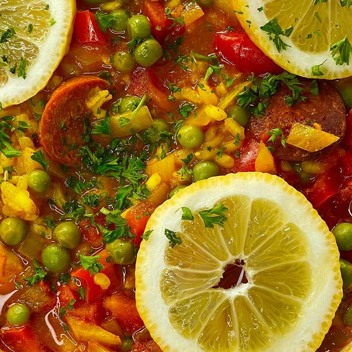 Slowcooker Chicken & Chorizo Paella 