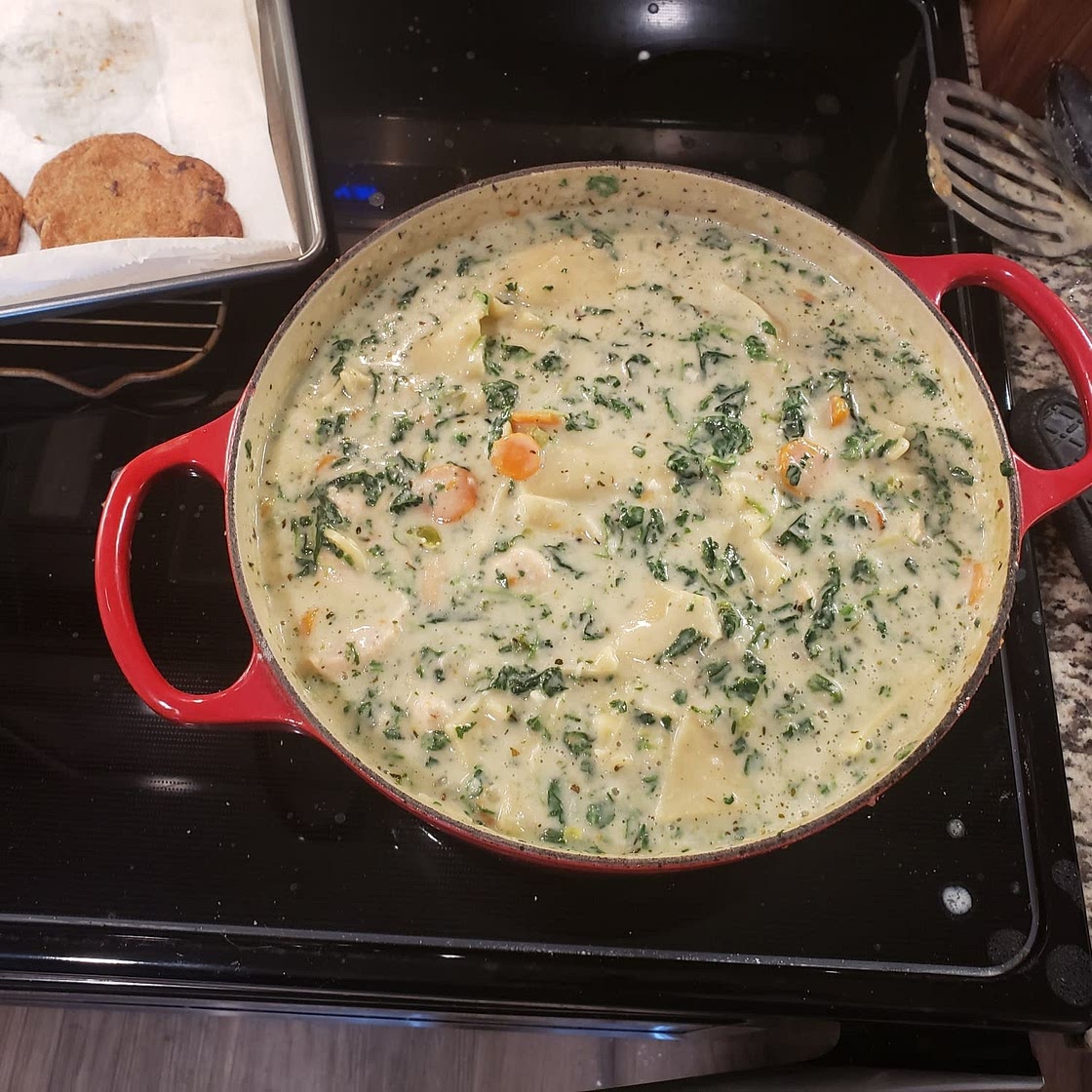 One Pot White Chicken Lasagna Soup