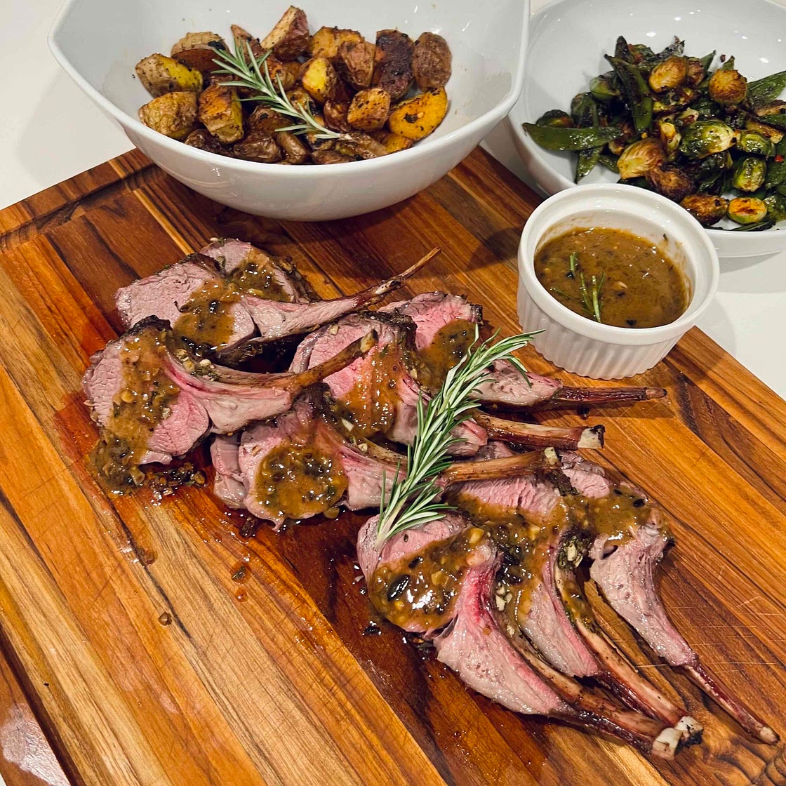 Garlic Roasted Lamb Rack