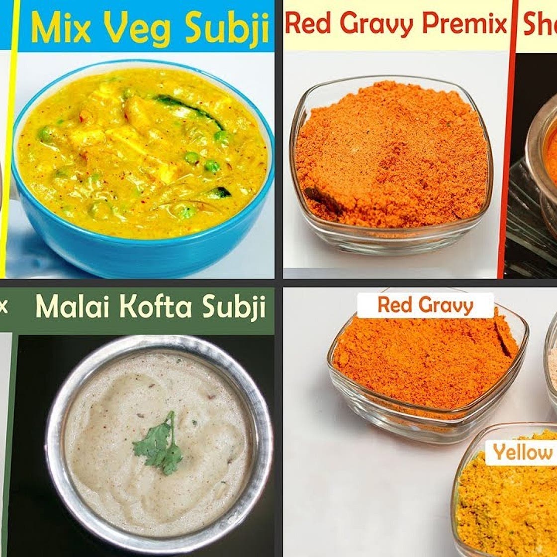 3 Homemade Gravy Premix Powders In 5 Min White Red Yellow Restaurant Style Subjis Instant Recipe