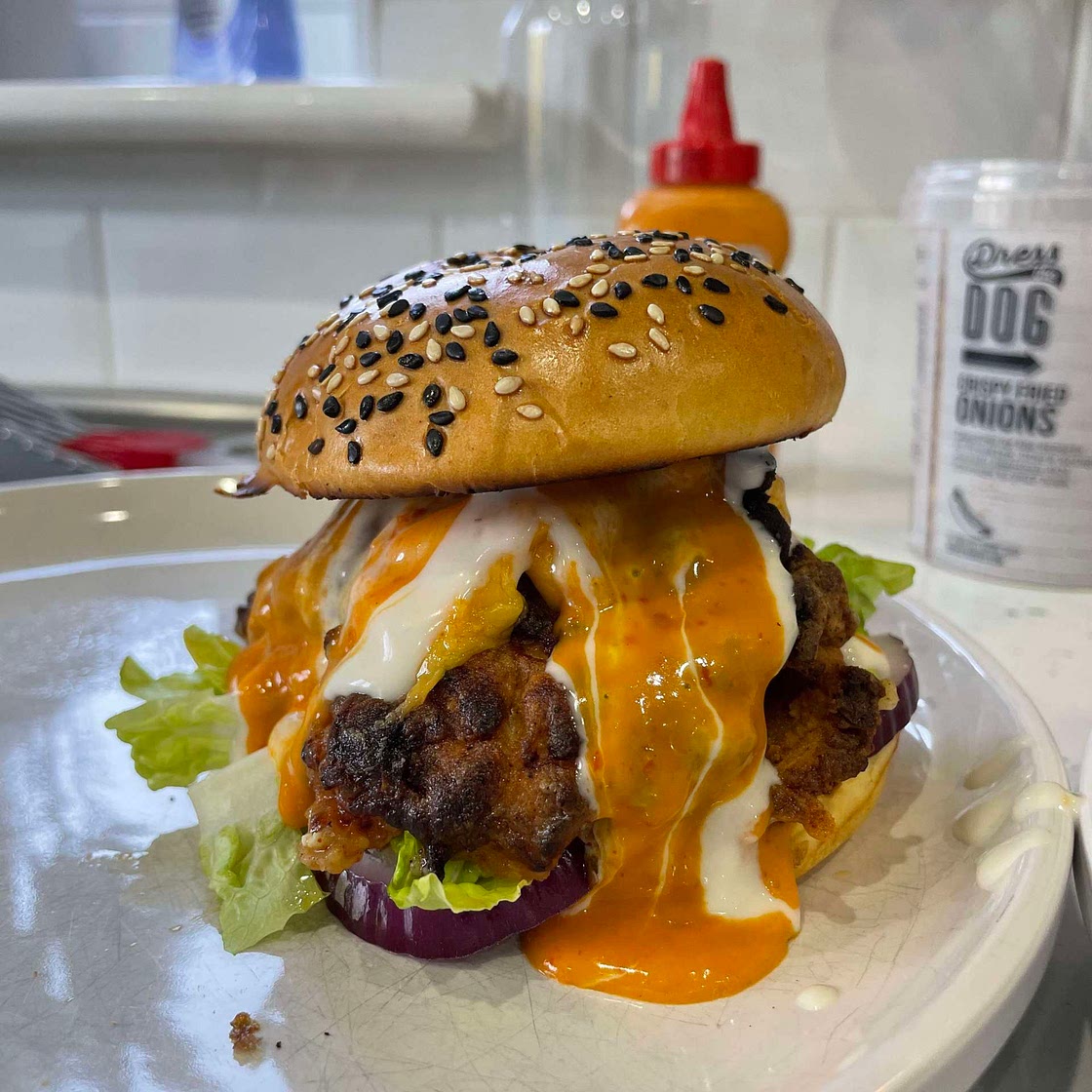 Buffalo Blue Chicken Burger