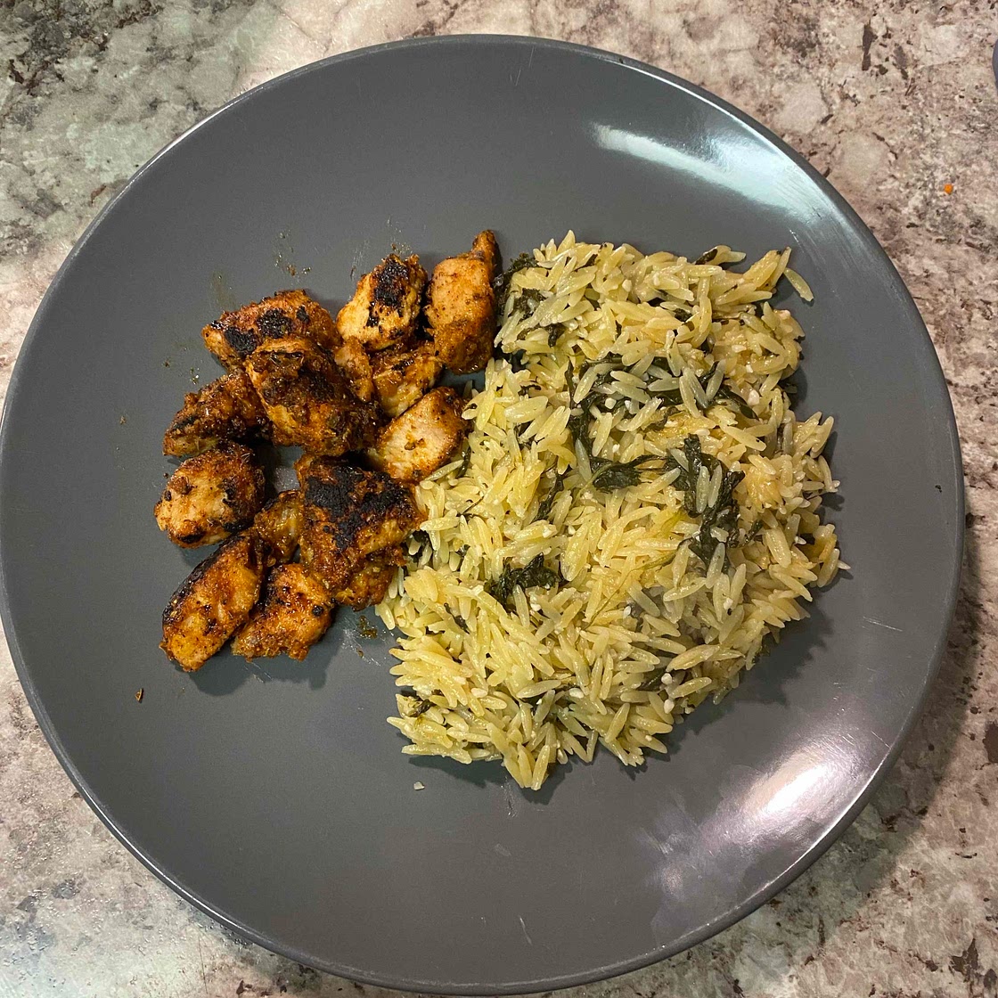 Chicken Spinach and Feta Orzo 