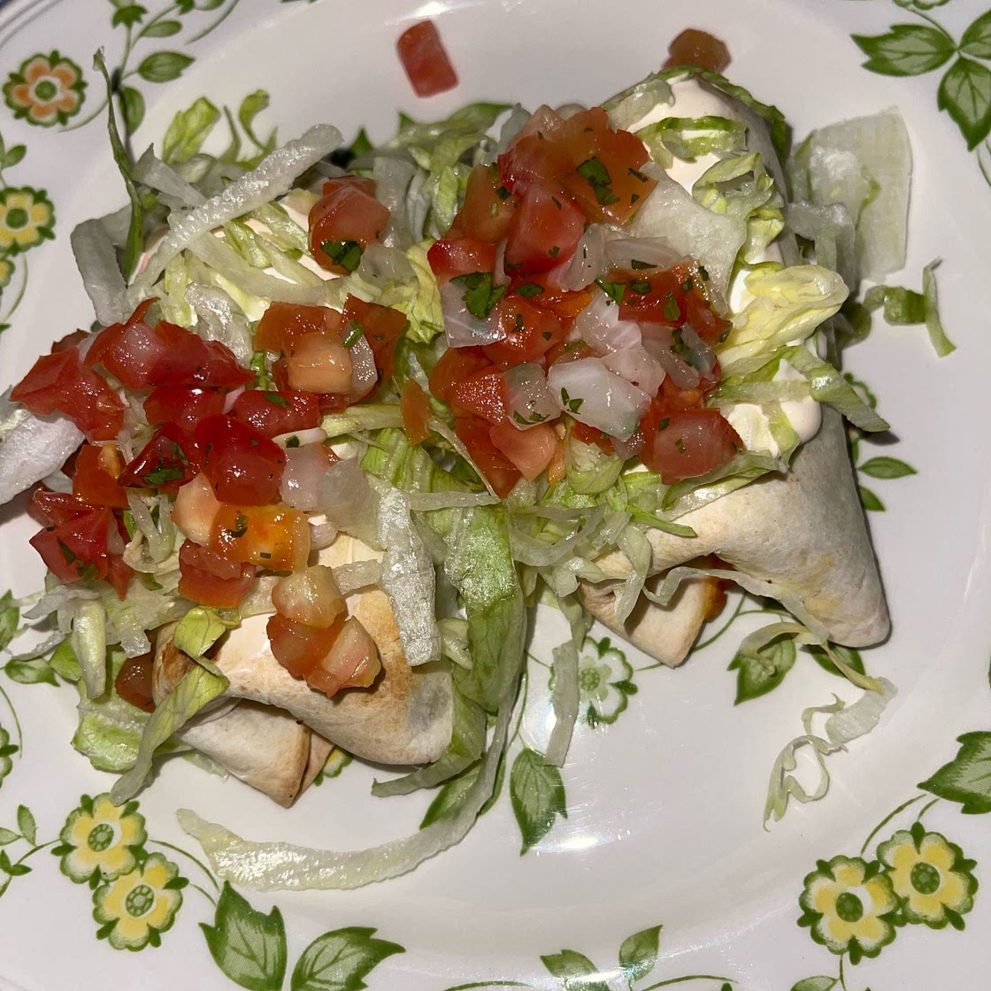 Air Fryer Beef & Bean Chimichangas