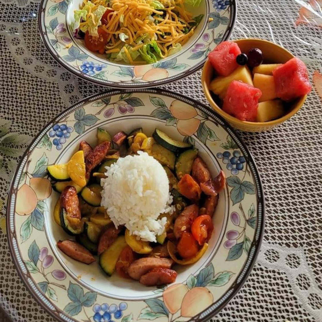 Smoked Sausage and Zucchini Skillet