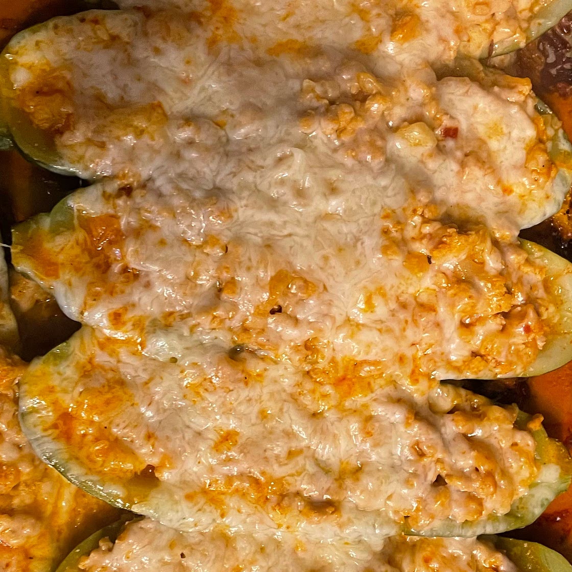 Buffalo Chicken Zucchini Boats Recipe