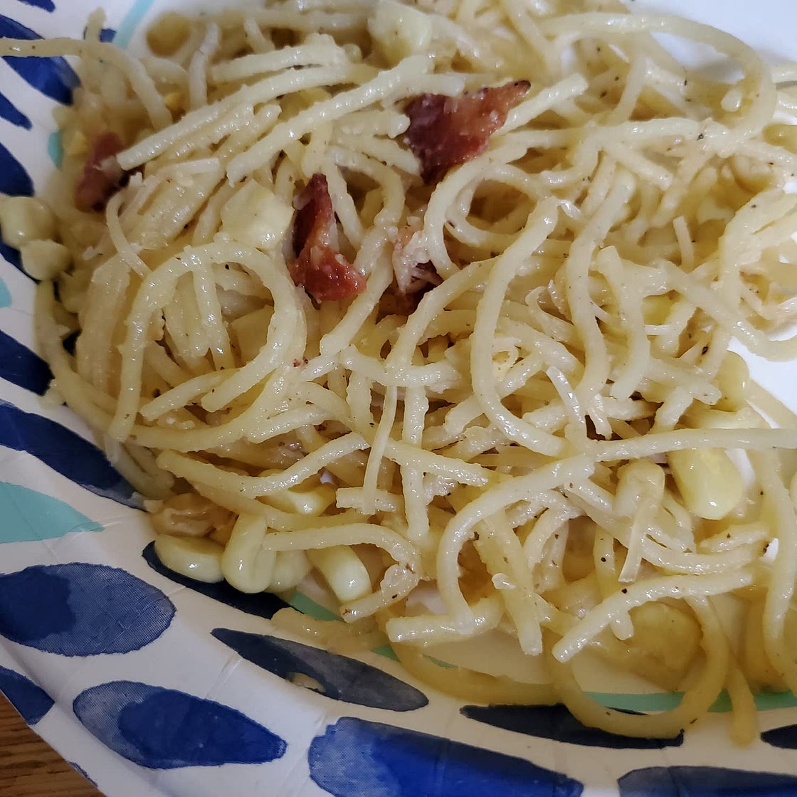 Spicy Corn Carbonara