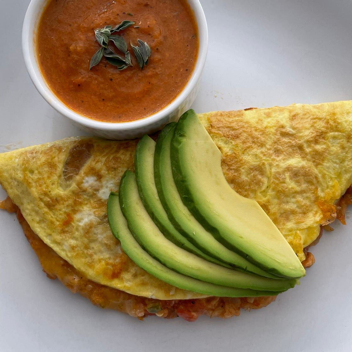 Omelettes w/ homemade salsa 