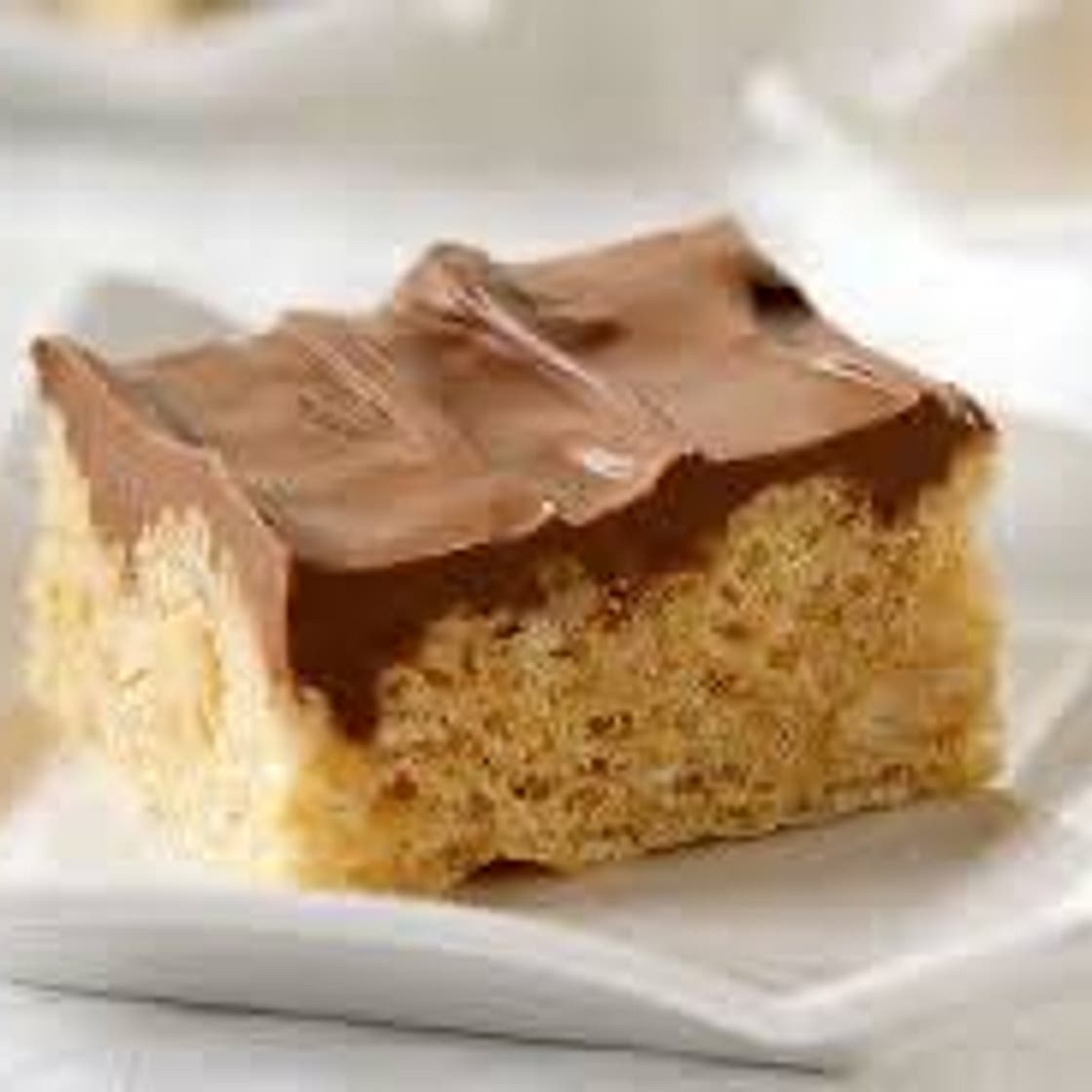 Rice Krispies with chocolate frosting 