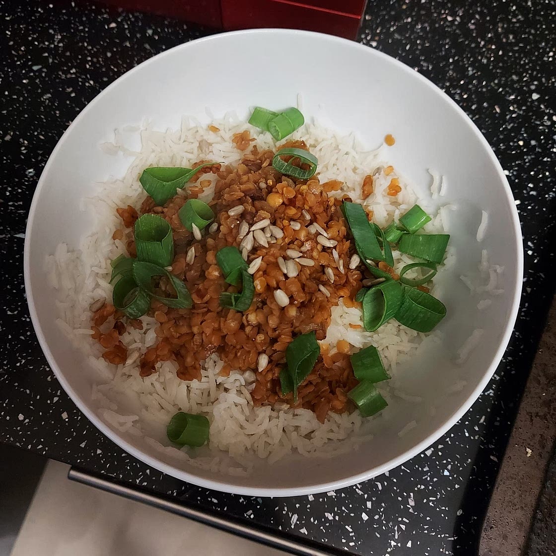 Sweet Korean Lentils