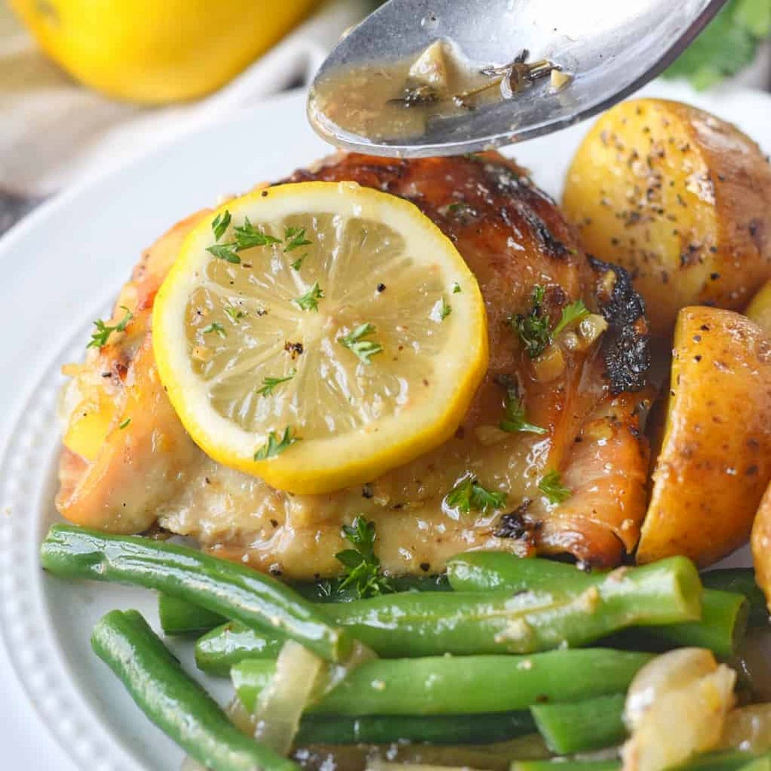 Slow Cooker Lemon Honey Chicken and Vegetables