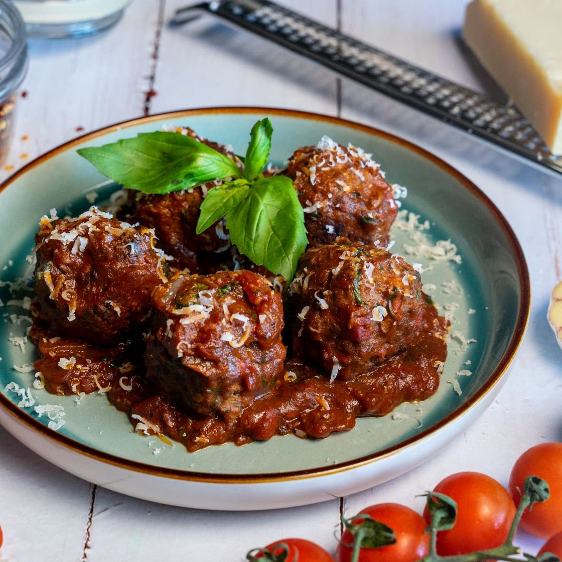 Spanish Chorizo & Beef Albondigas (Meatballs) by Pureety