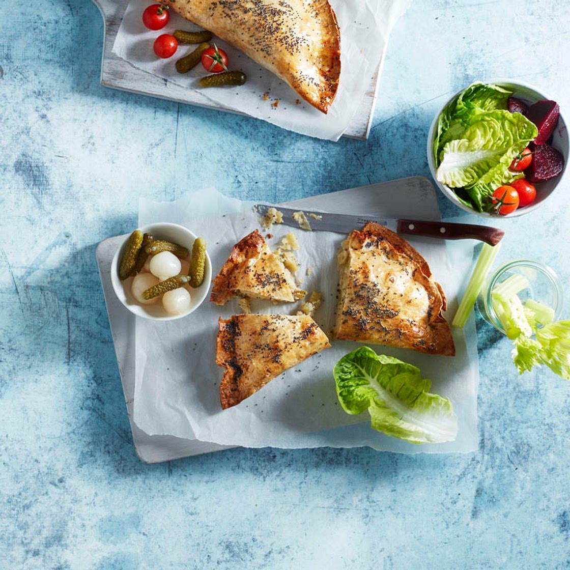 Potato, leek & cheese pasties