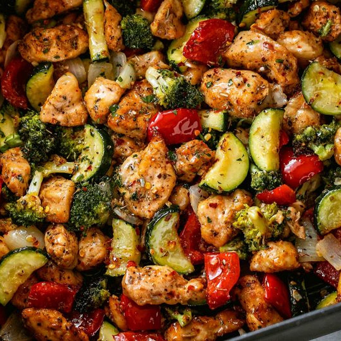 Air Fryer Chicken and Vegetables