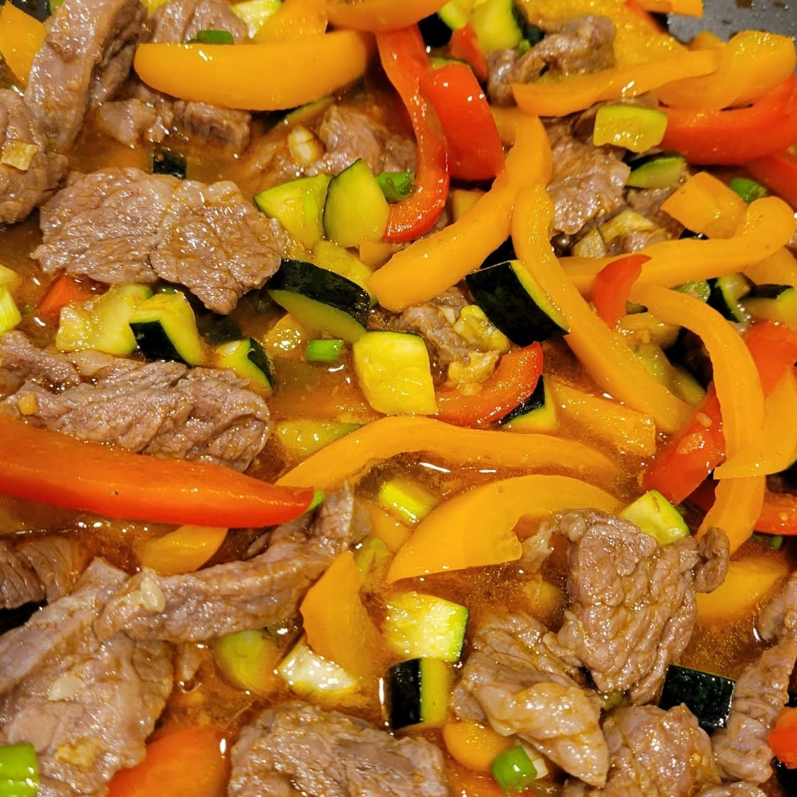 30 Minute Korean Beef and Peppers with Sesame Rice