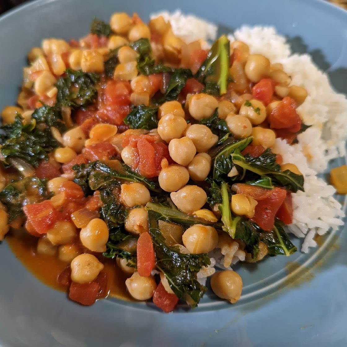 Seven Spice Chickpea Stew with Tomatoes and Coconut