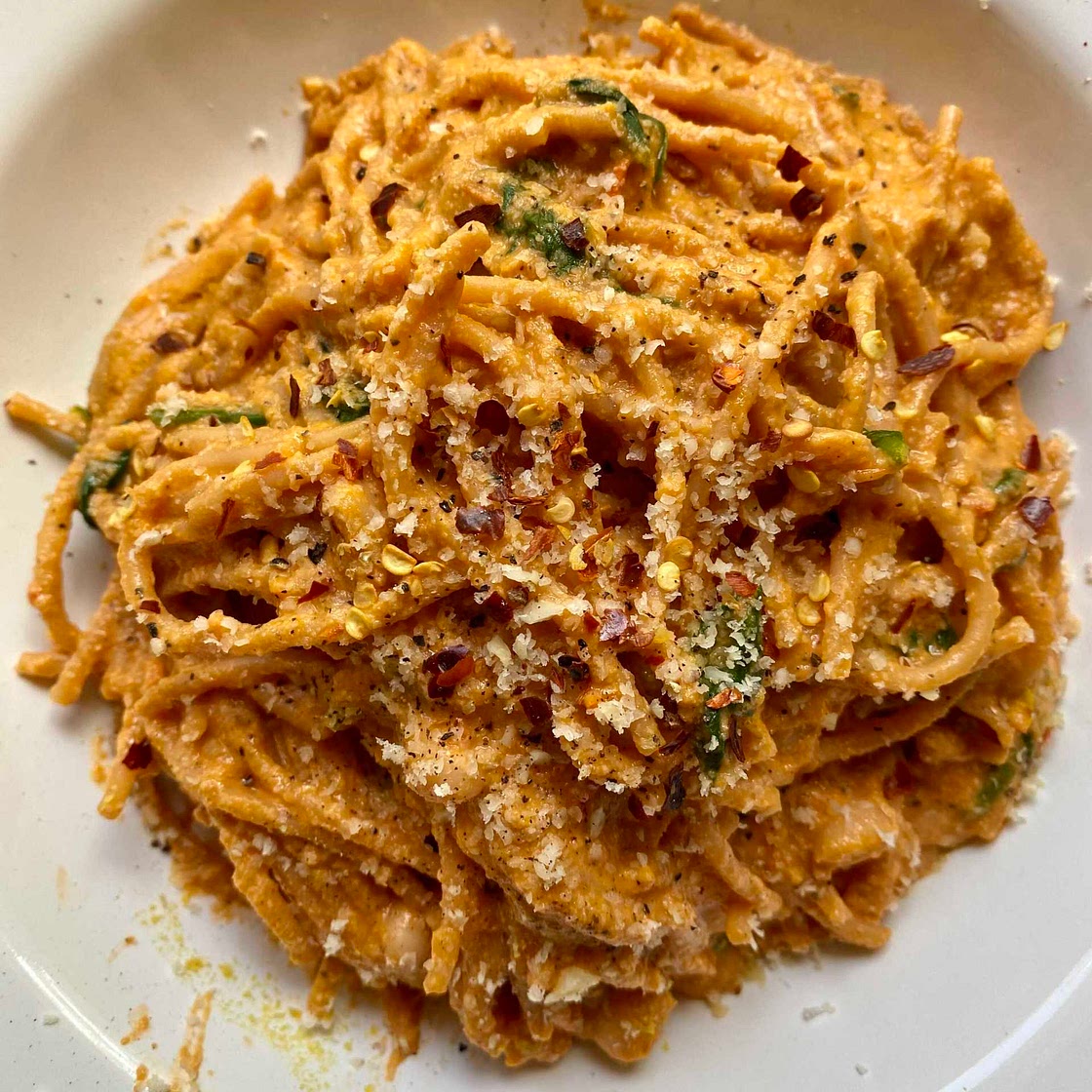 Creamy Lentil Spaghetti