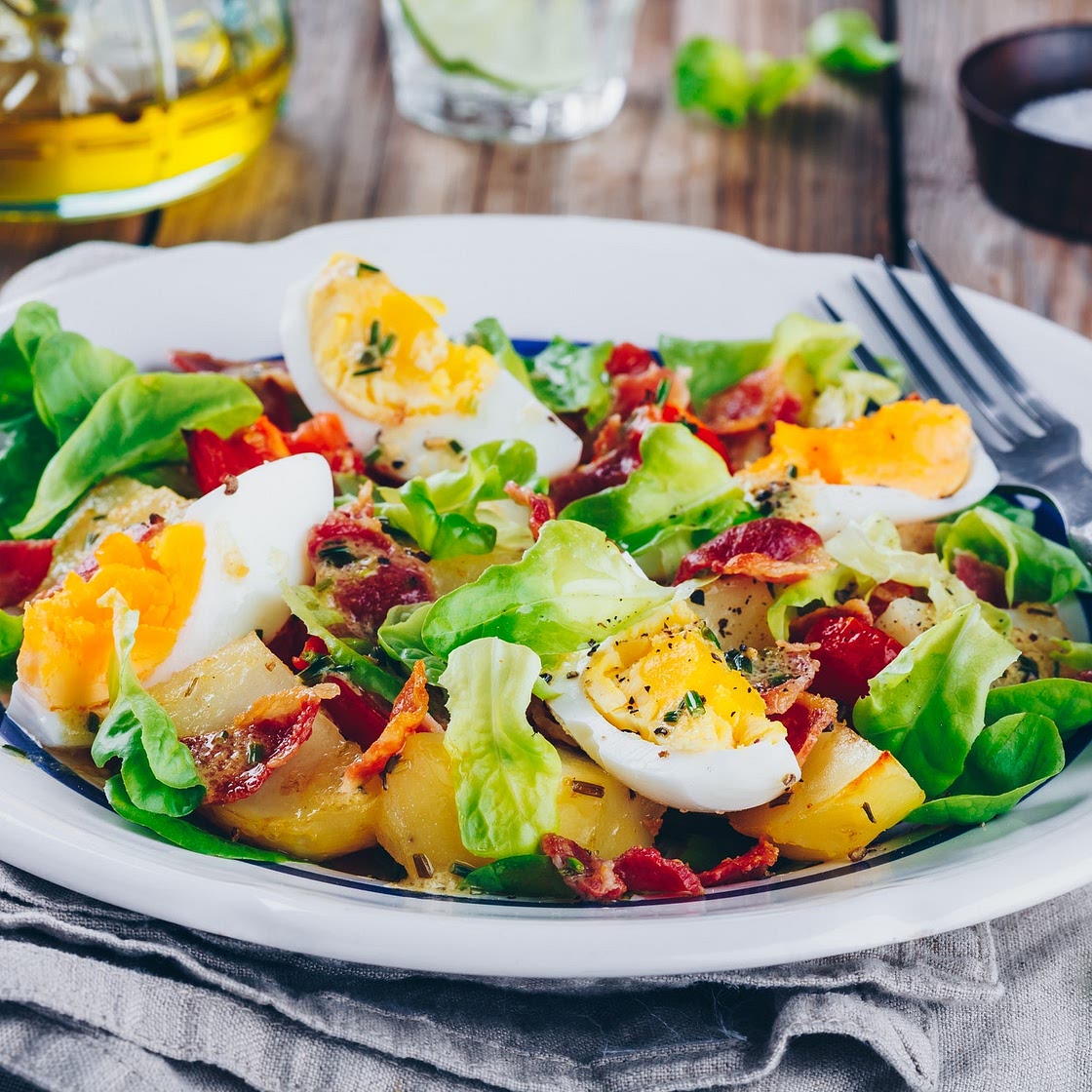 Sweet Potato, Bacon and Egg Salad