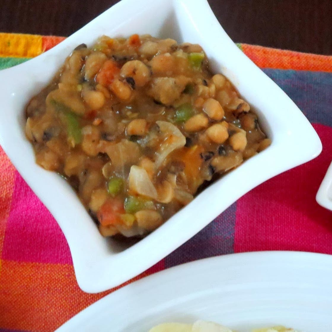 Zambian Beans with Tomatoes, Onions and Green Bell Pepper