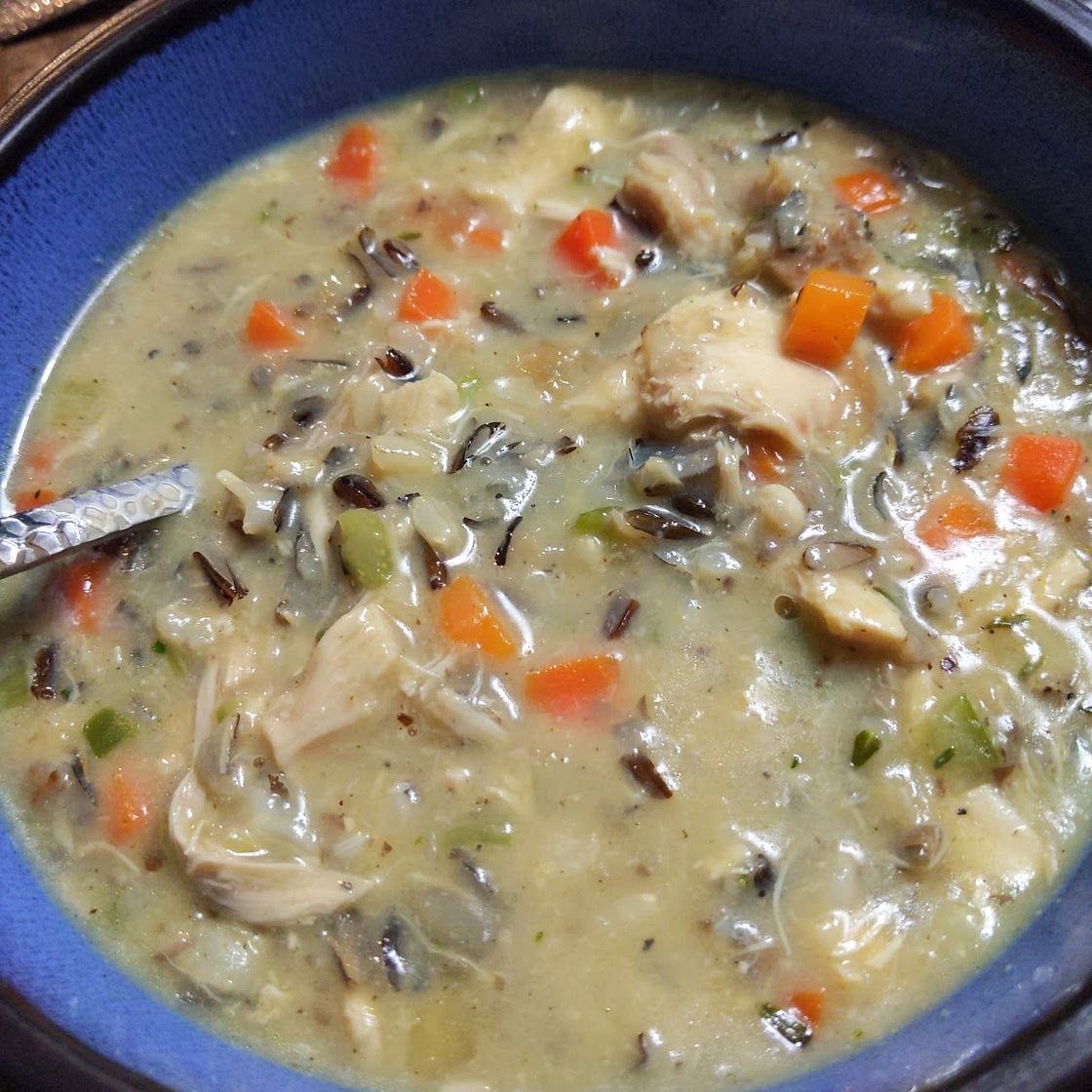 Healthy Chicken Wild Rice Soup Instant Pot, Stovetop, or Slow Cooker