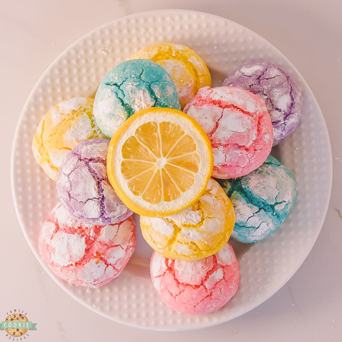 SPRING LEMON CRINKLE COOKIES