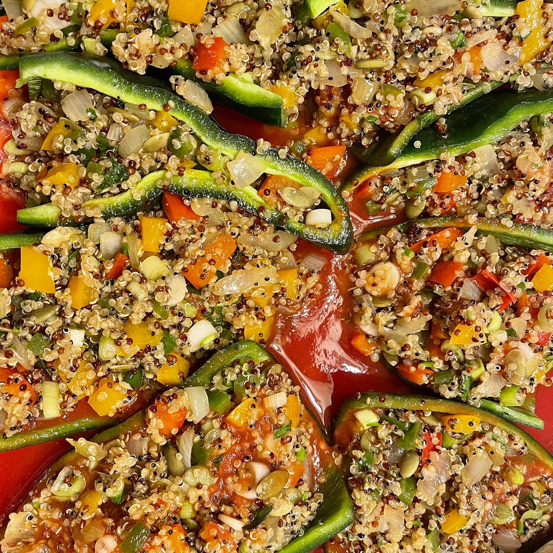 Stuffed poblano peppers 🫑