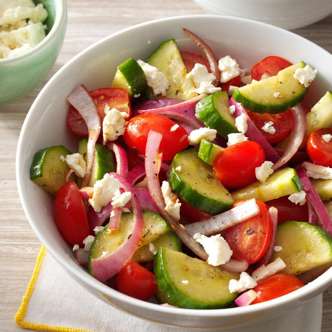 Apple, cucumber, and feta cheese salad (Real food gangstas)