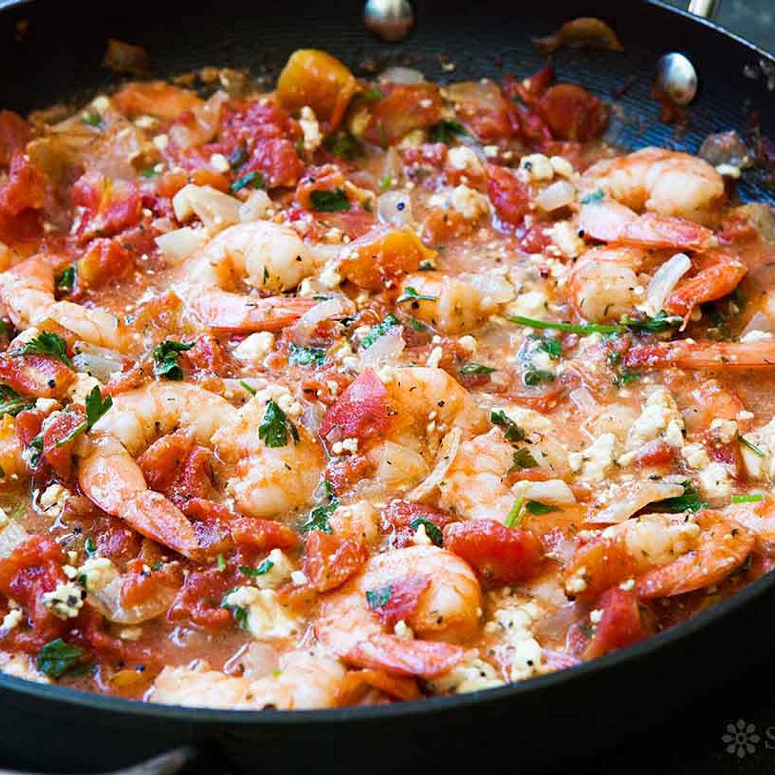 Baked Shrimp in Tomato Feta Sauce