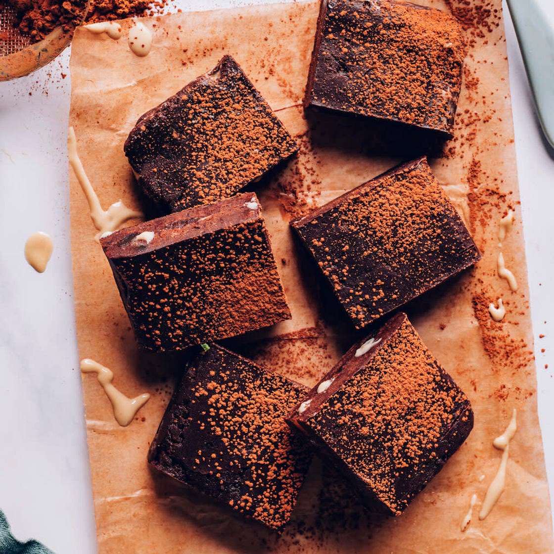 Fudgy Tahini Date Chocolate Bars