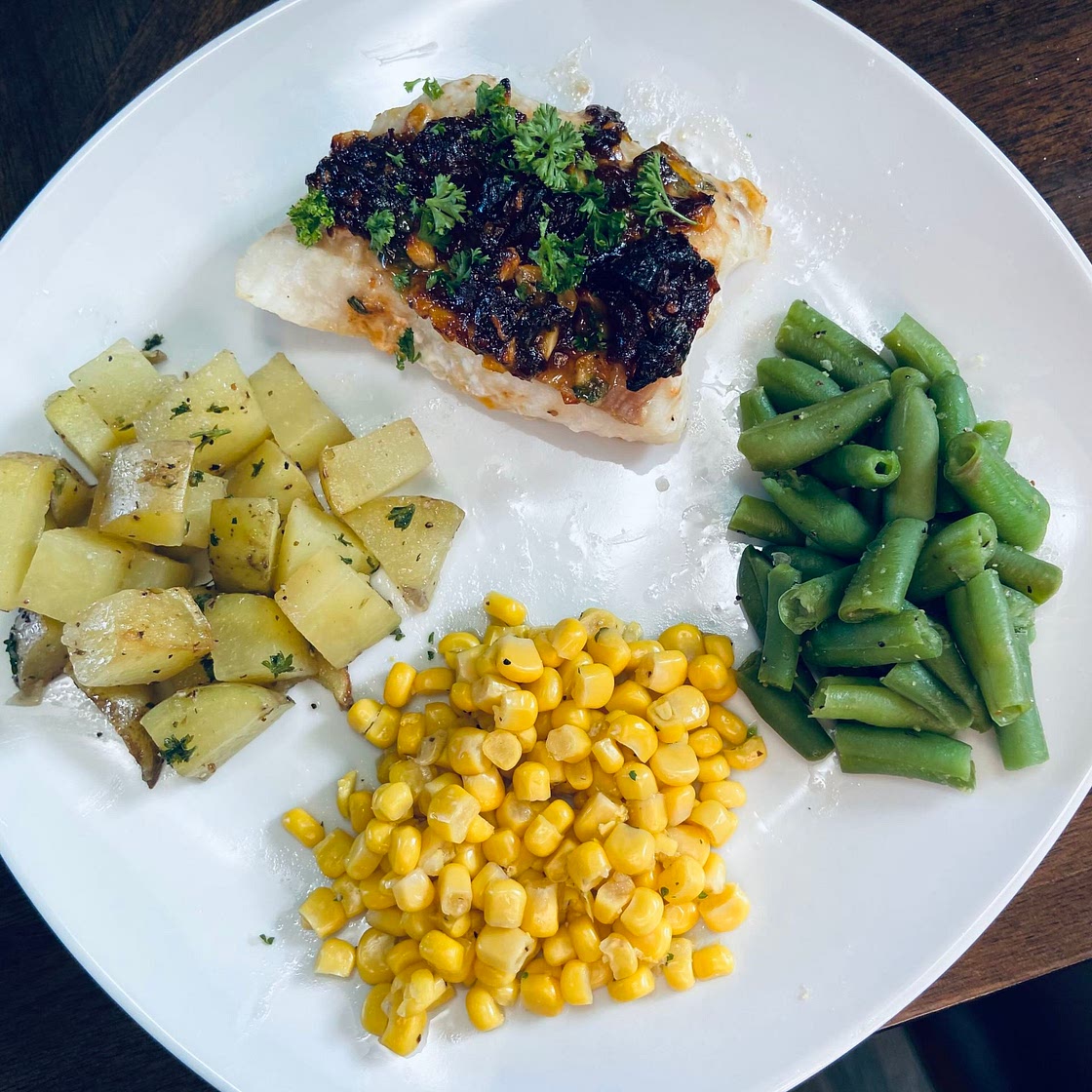 Mediterranean baked halibut 