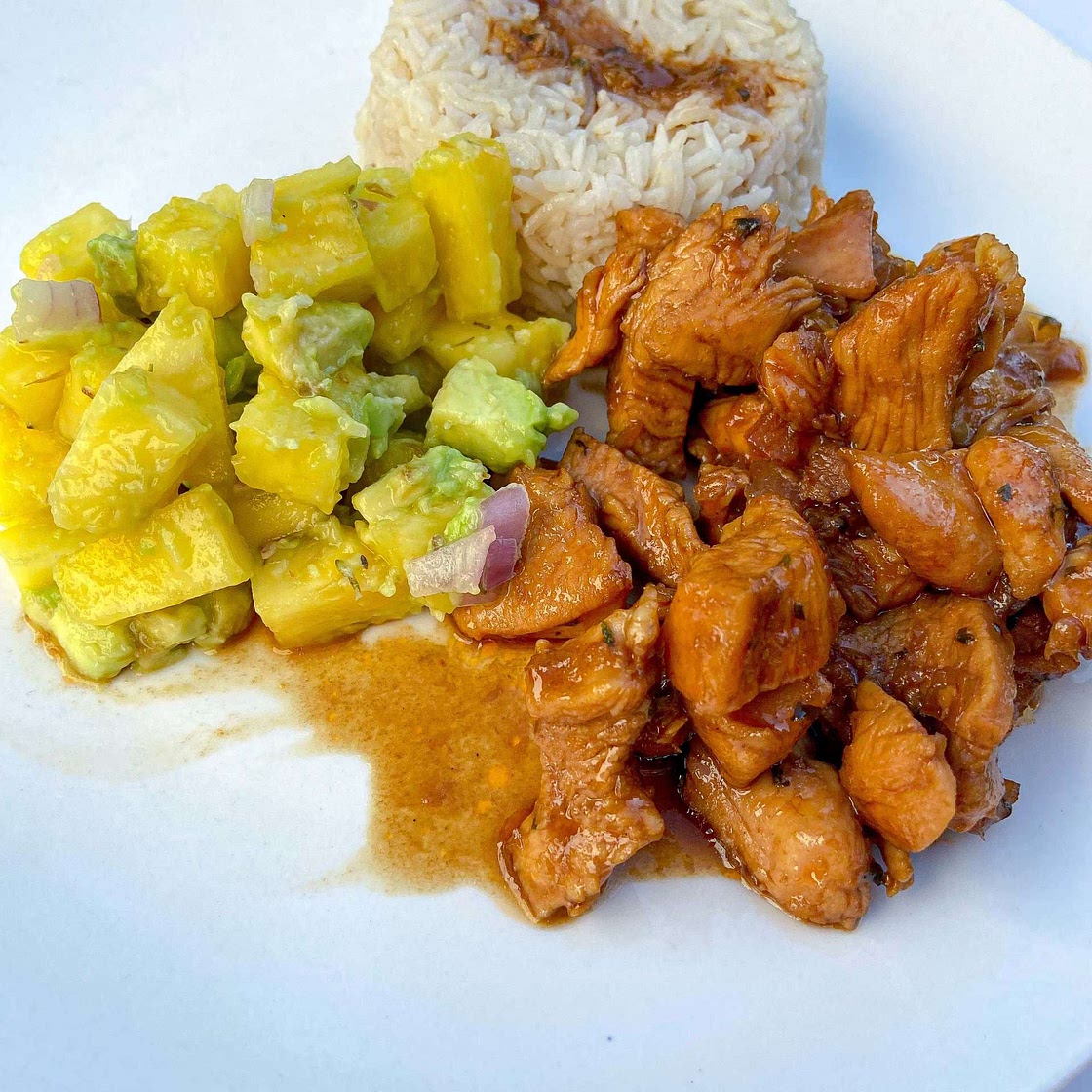 30 Minute Pineapple Chicken with Coconut Rice