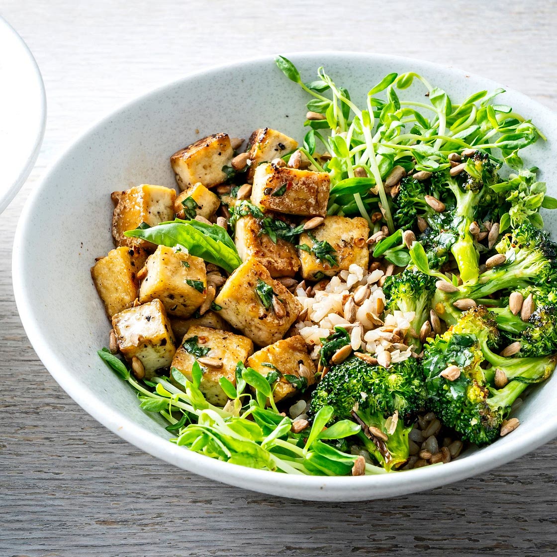 Roasted Chile Lime Tofu Bowls