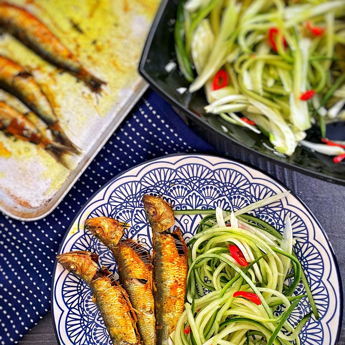 Chef Norman's Grilled Sardines and Relish