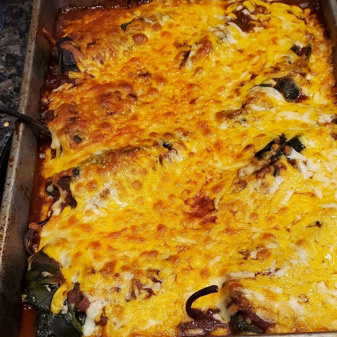 Keto Seafood Chili Relleno