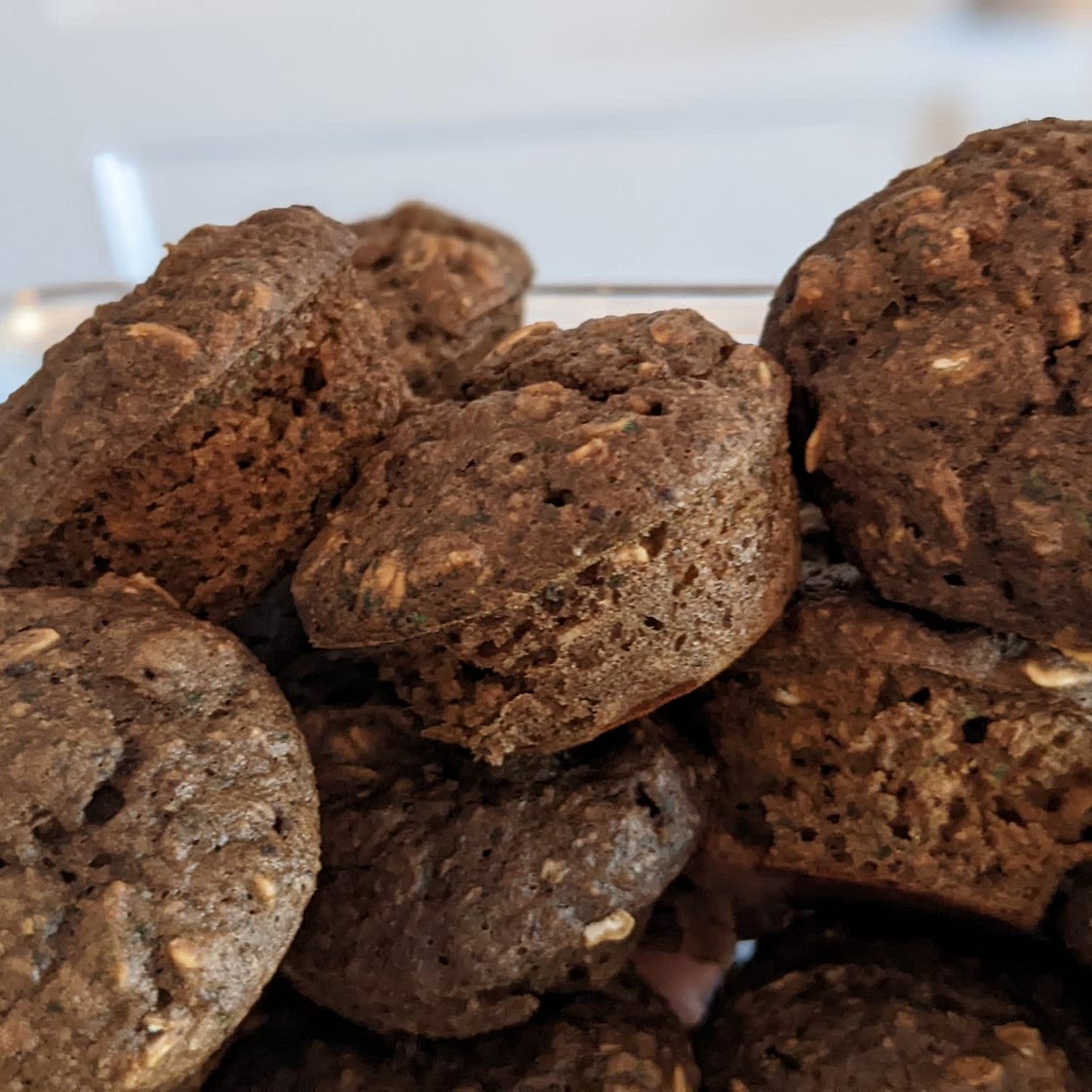 Chocolate Banana Oatmeal Muffins