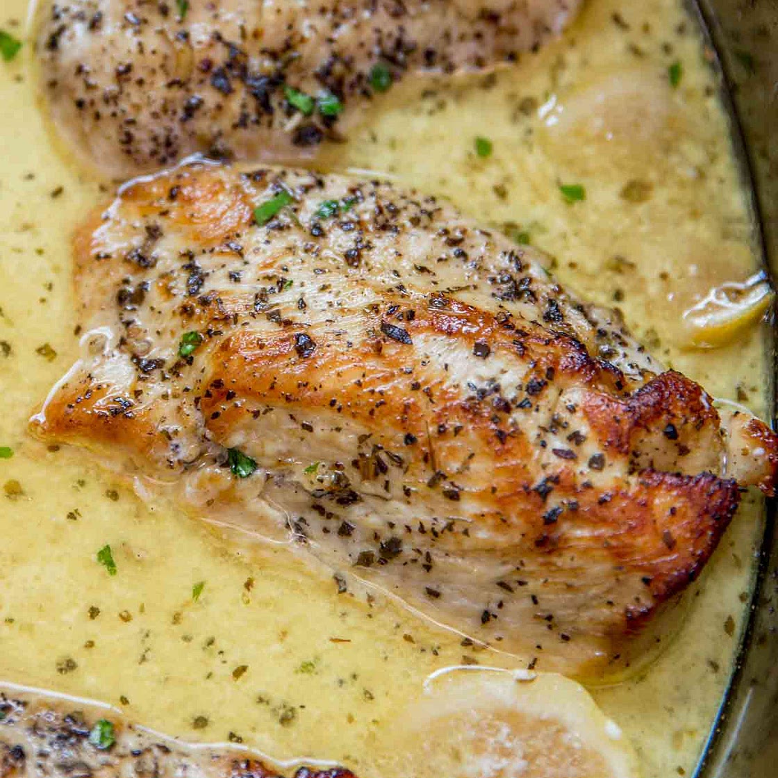 Slow Cooker Lemon Garlic Chicken
