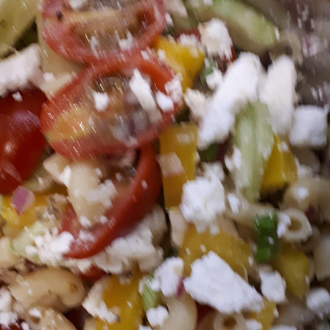 pasta salad with goat cheese