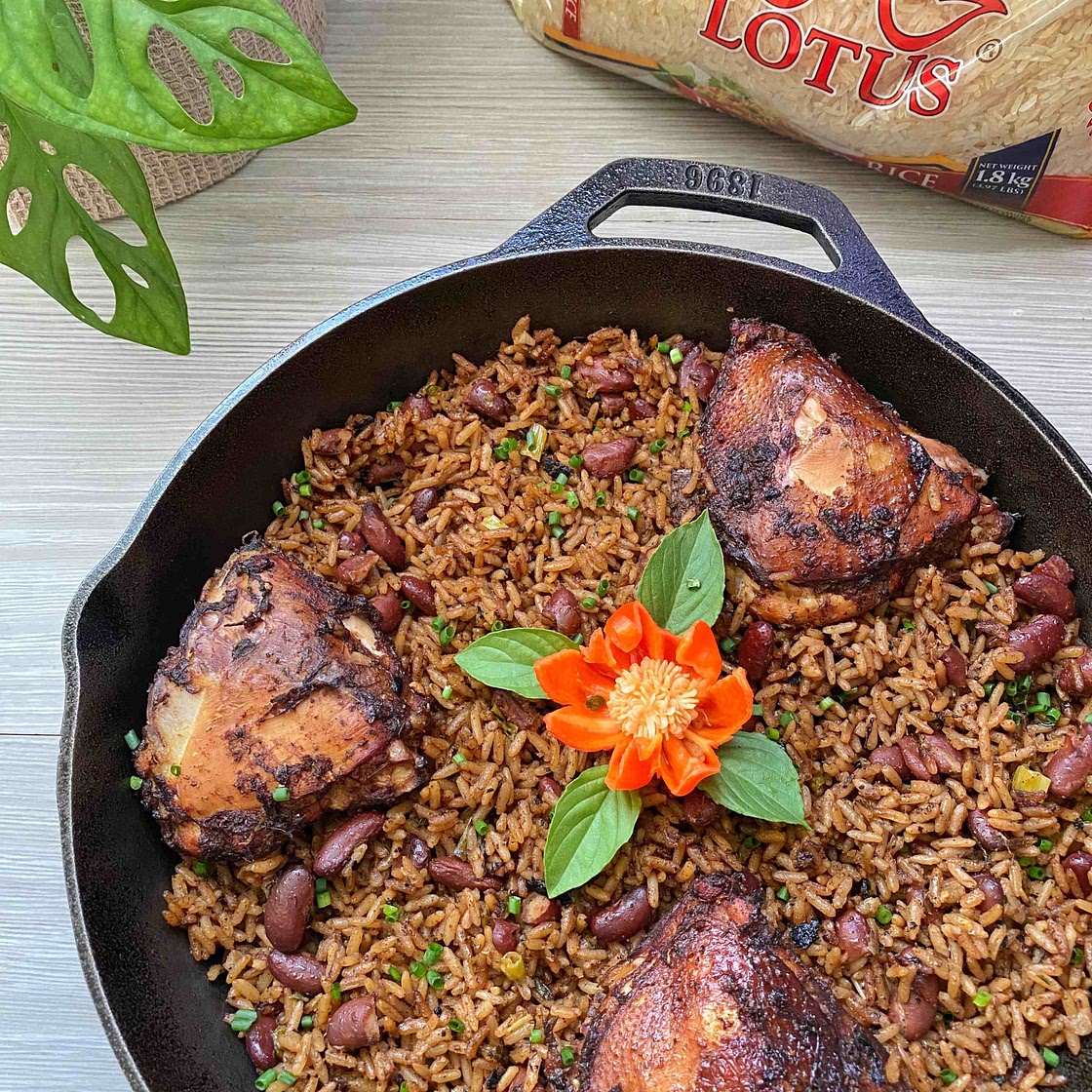 Lotus One Pot Jerk Chicken and Rice