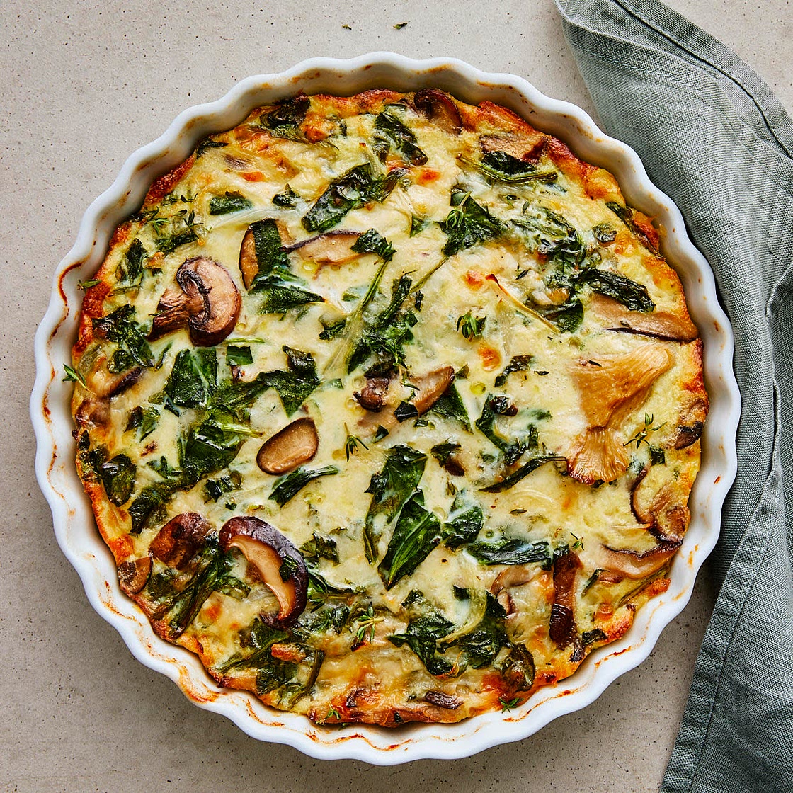 Mushroom & Spinach Quiche