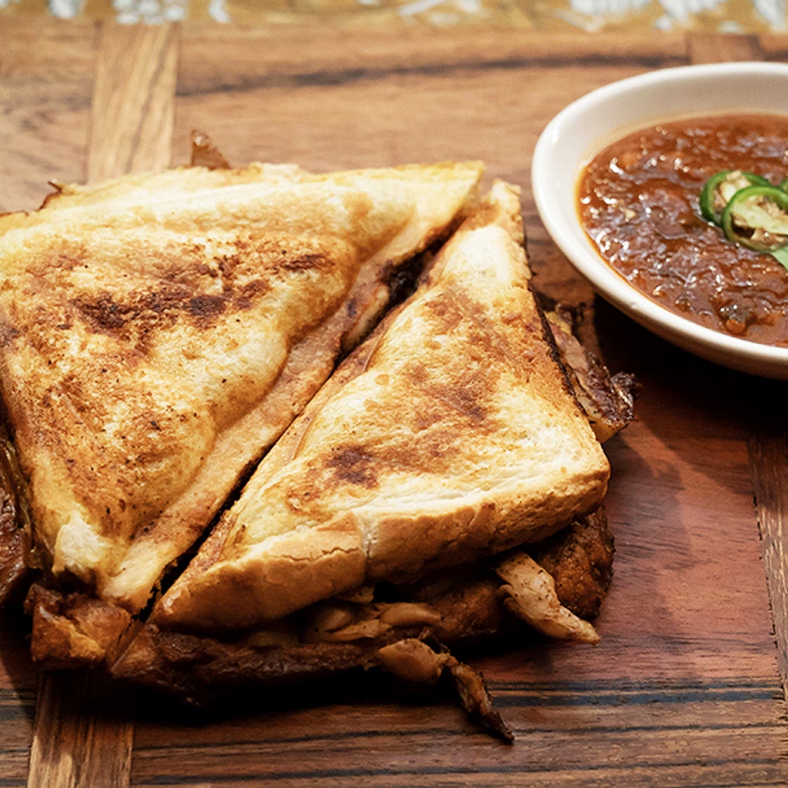 Chicken And Potato Curry Jaffle