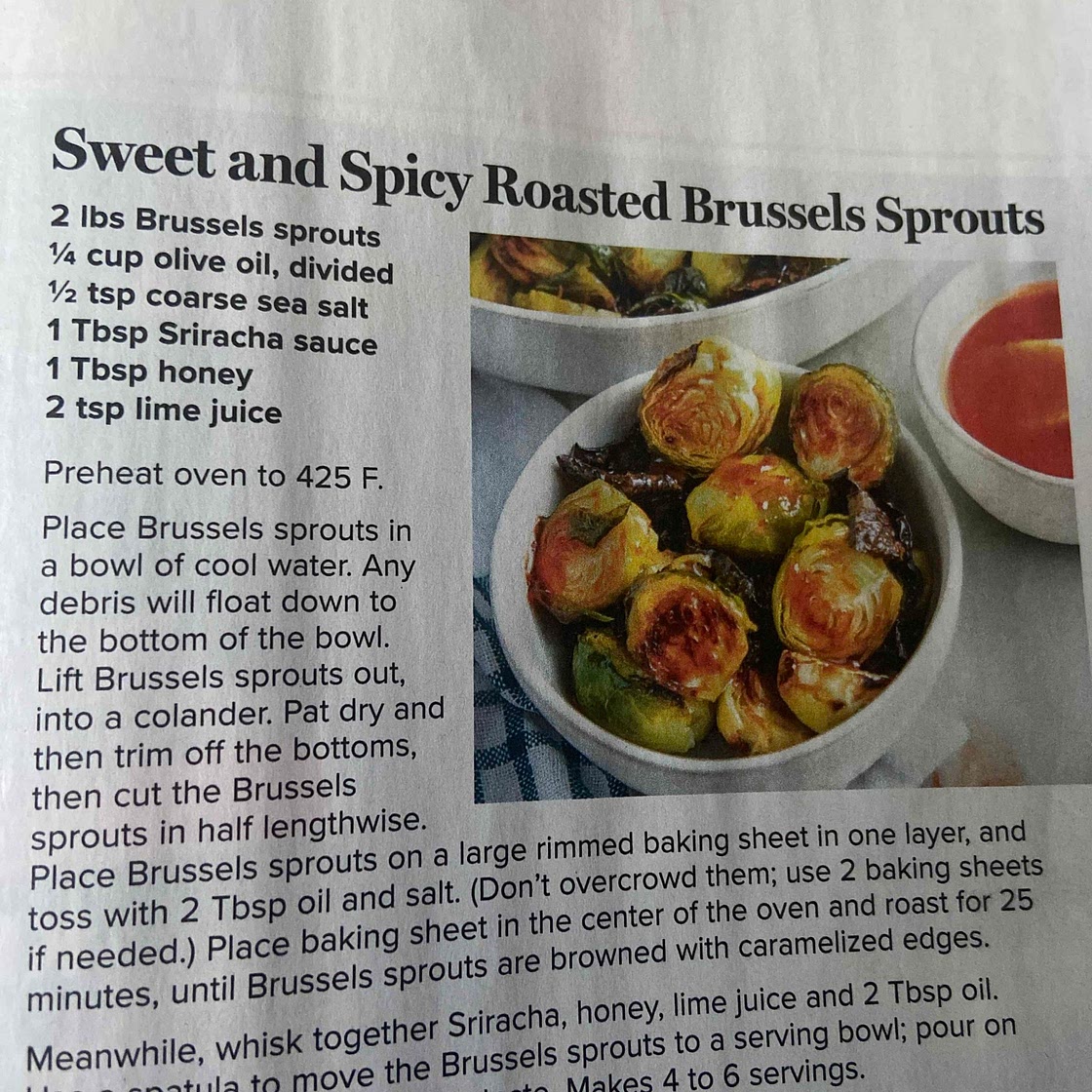 Sweet and Spicy Roasted Brussels Sprouts