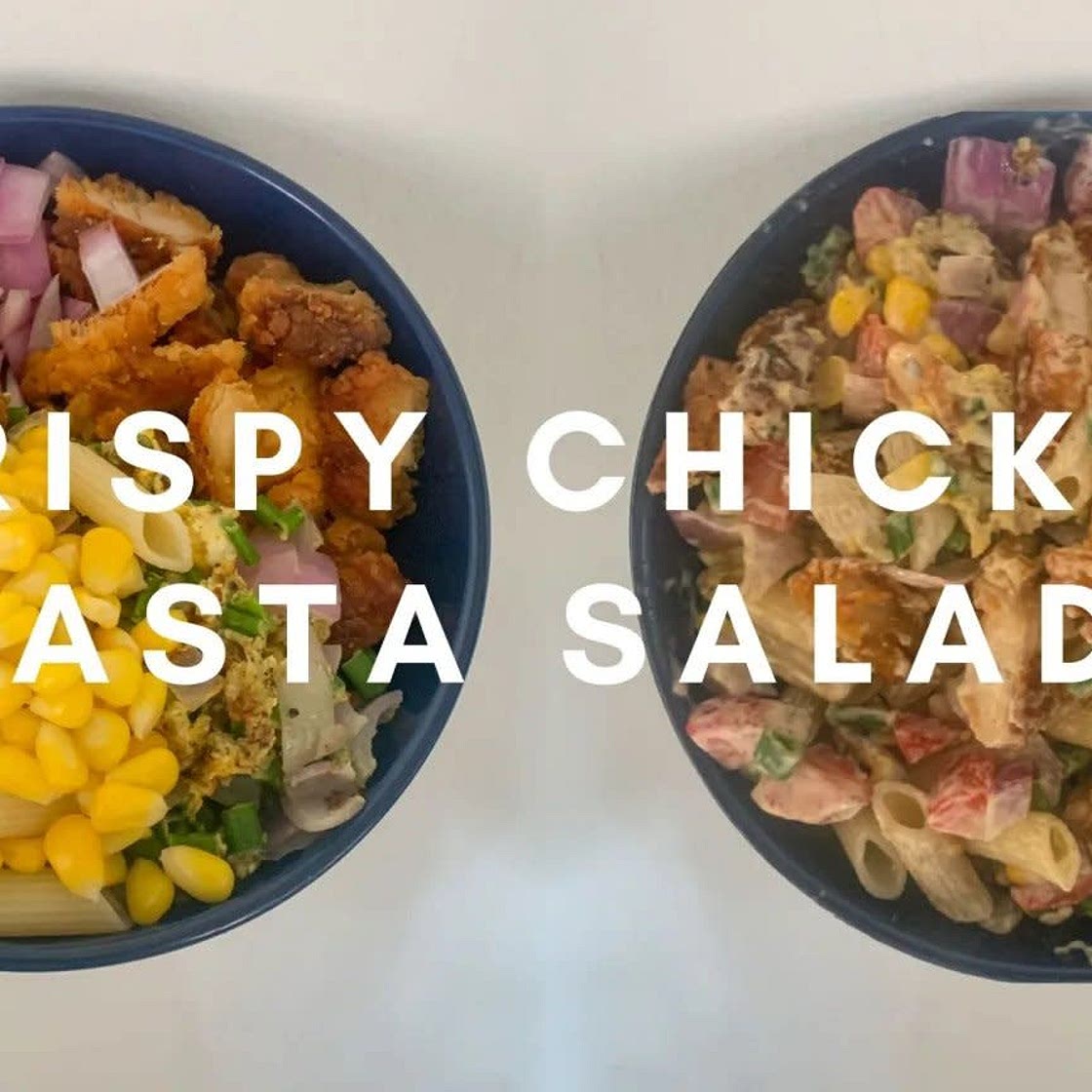 Quick and Easy Homemade Pasta Salad with Crispy Chicken