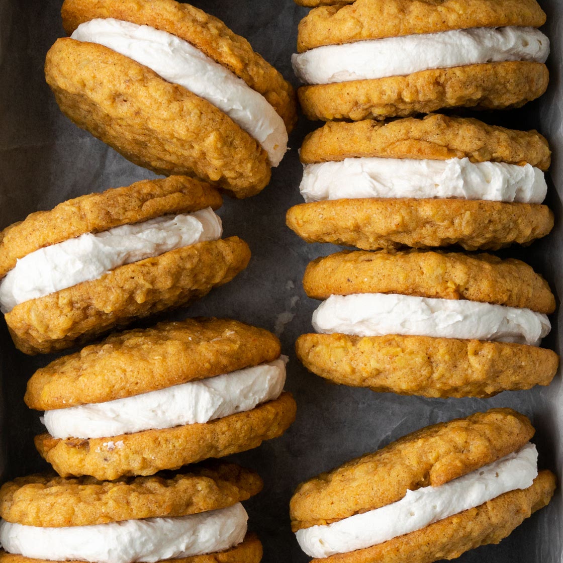 Gluten Free Vegan Carrot Cake Whoopie Pies