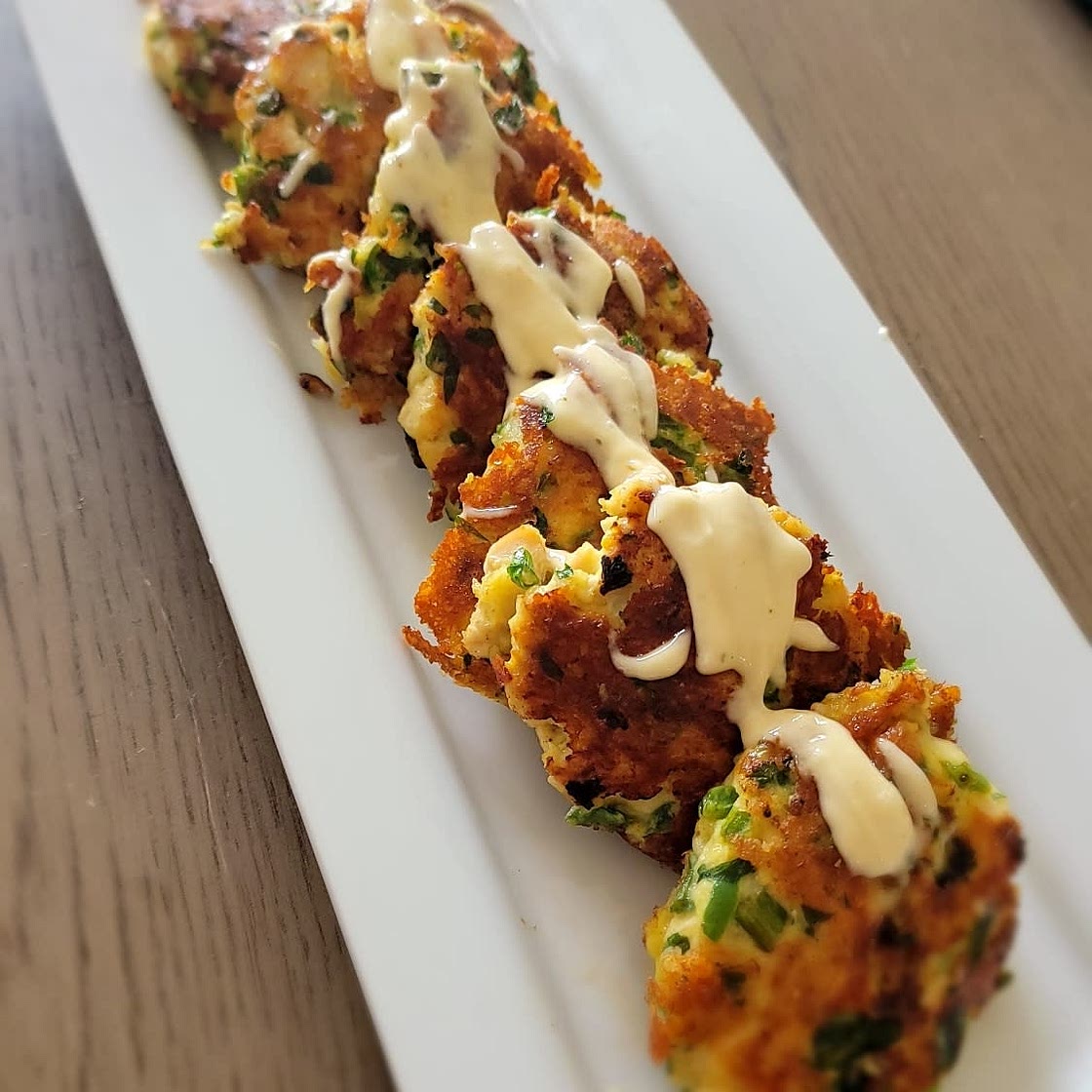 Cheesy Chicken Fritters
