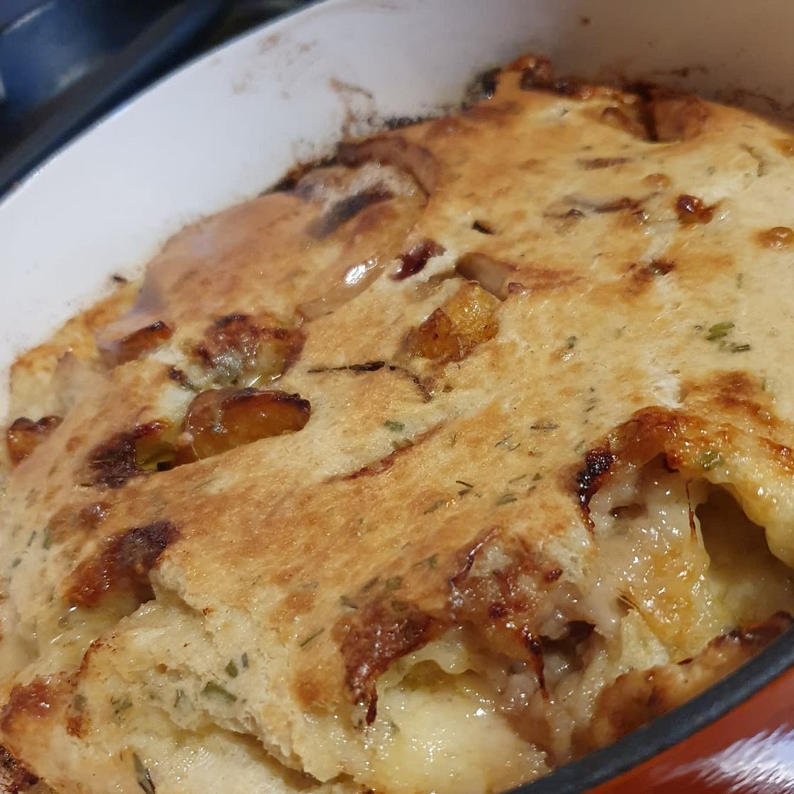 Squash and stilton veggie toad in the hole