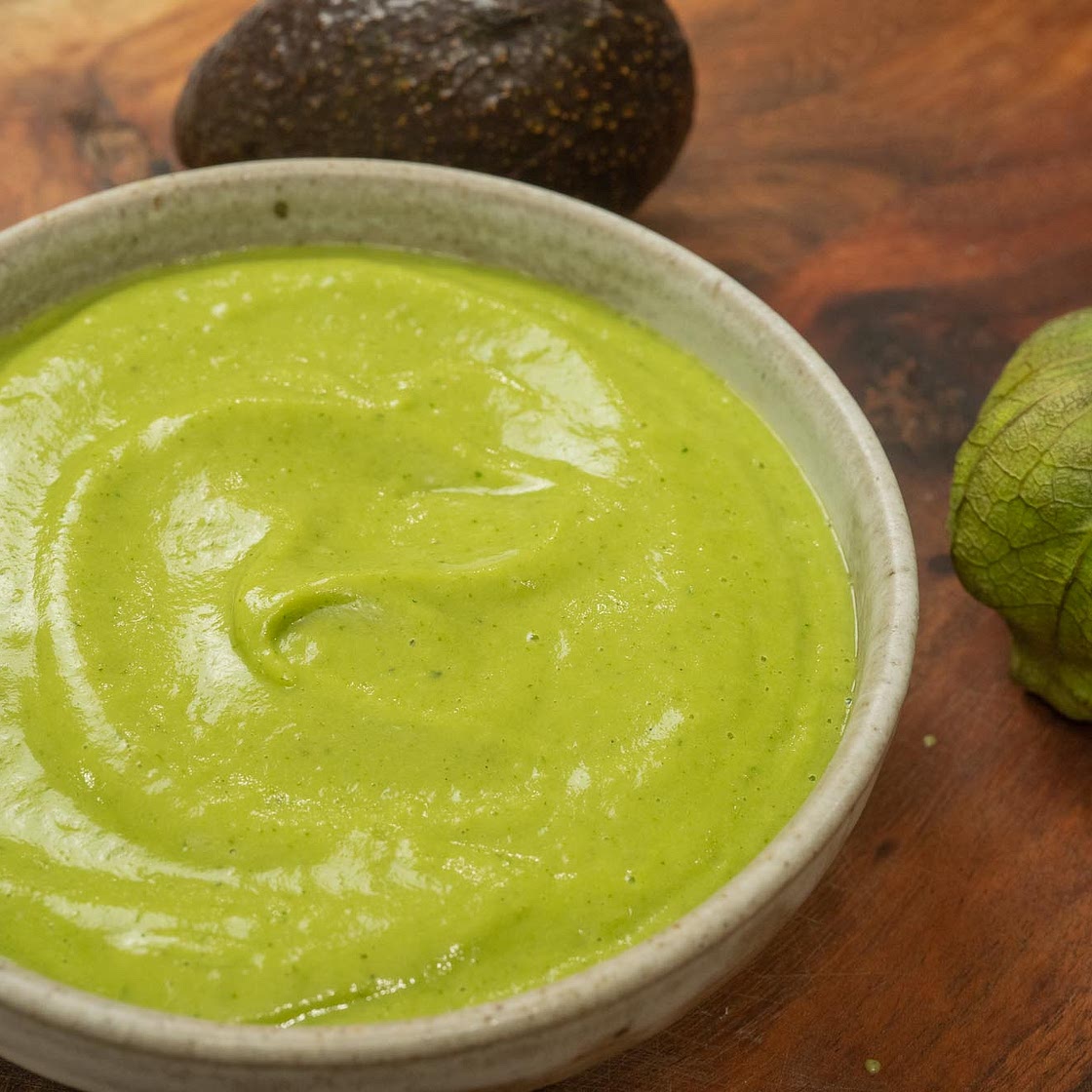 Tomatillo Avocado Crema