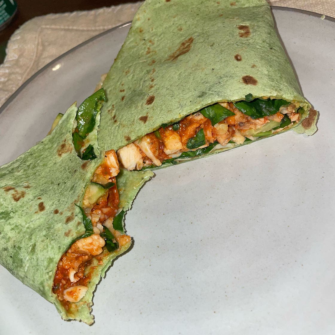 15-Minute Parmesan Pesto Chicken Wraps