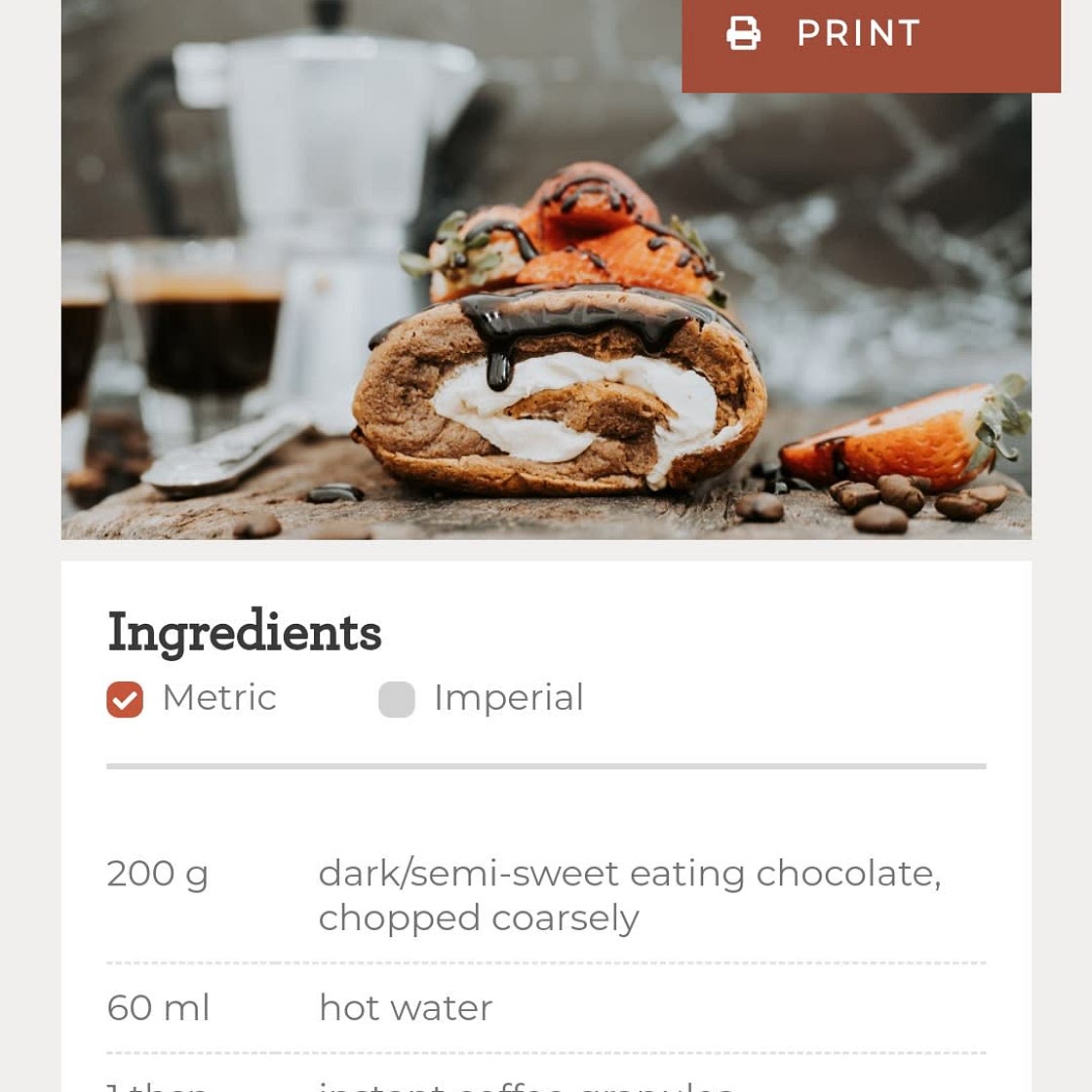 Mocha Roulade
