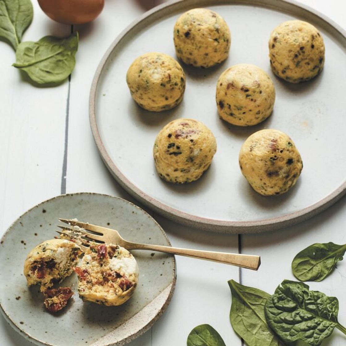 Sun-Dried Tomato, Spinach, and Feta Instant Pot Egg Bites