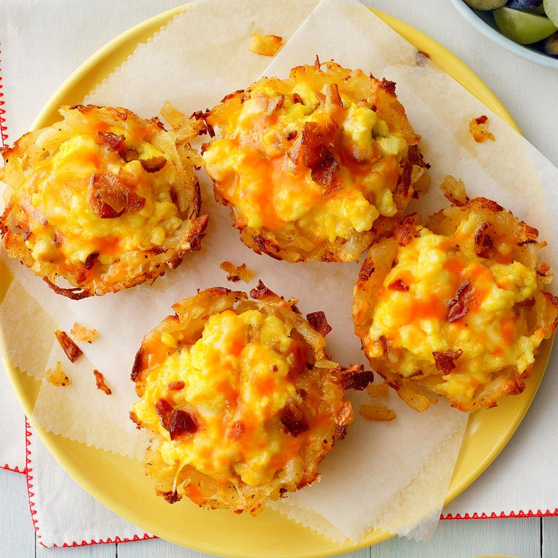 Scrambled Egg Hash Brown Cups